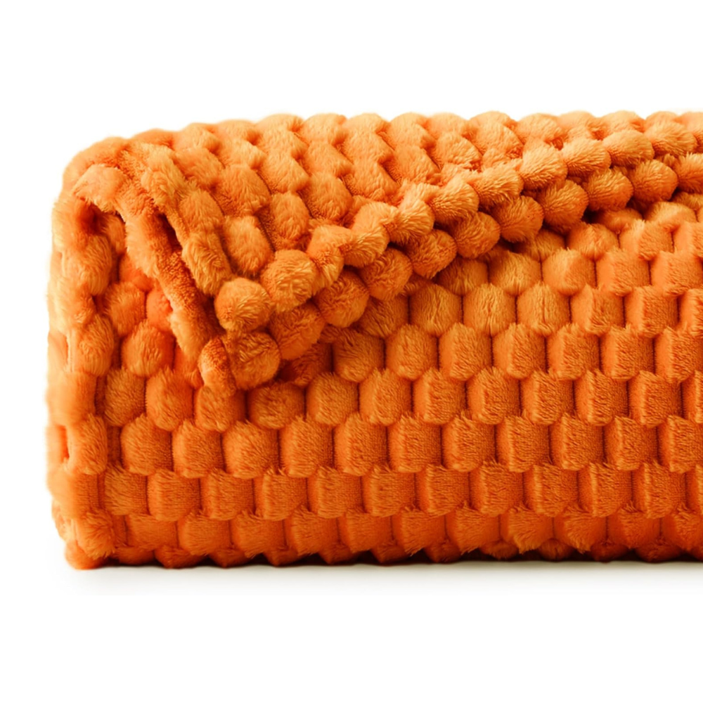 3D Textured Soft Fleece Blanket for Home Decor, Couch, and Bed