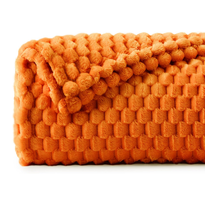 3D Textured Soft Fleece Blanket for Home Decor, Couch, and Bed