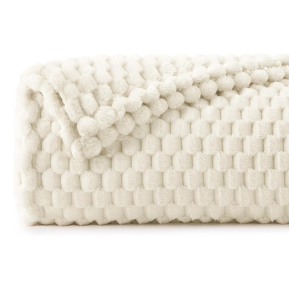 3D Textured Soft Fleece Blanket for Home Decor, Couch, and Bed