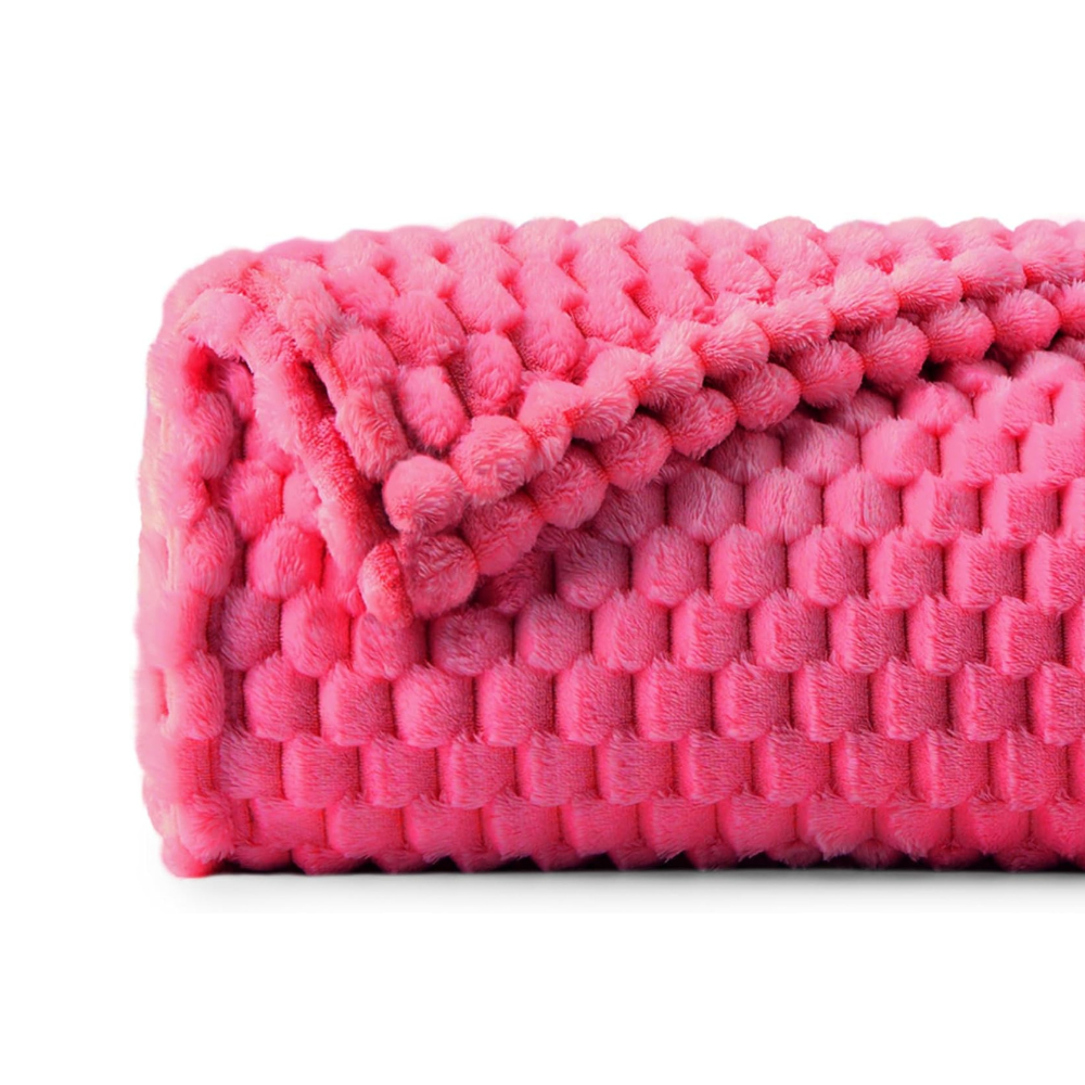 3D Textured Soft Fleece Blanket for Home Decor, Couch, and Bed