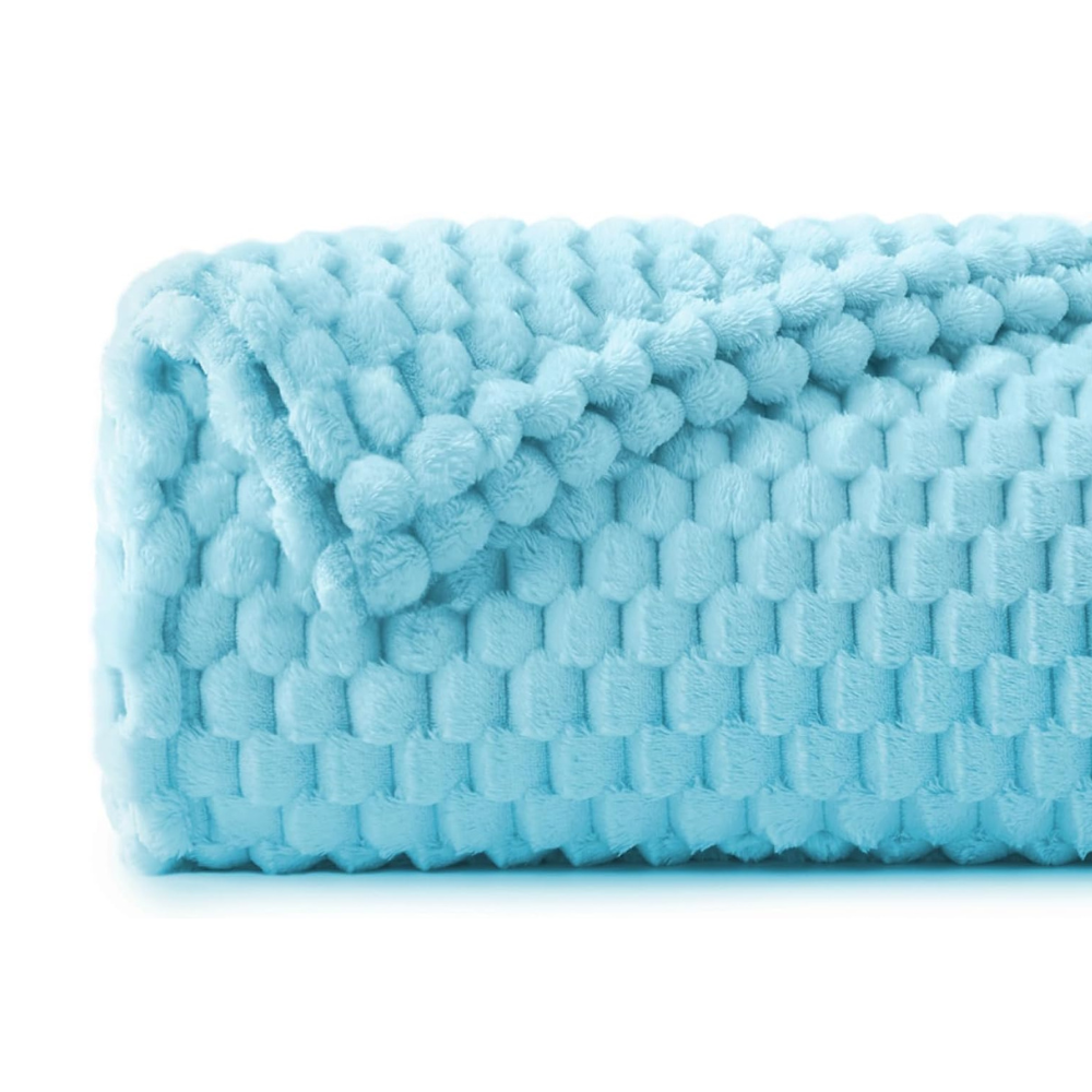 3D Textured Soft Fleece Blanket for Home Decor, Couch, and Bed