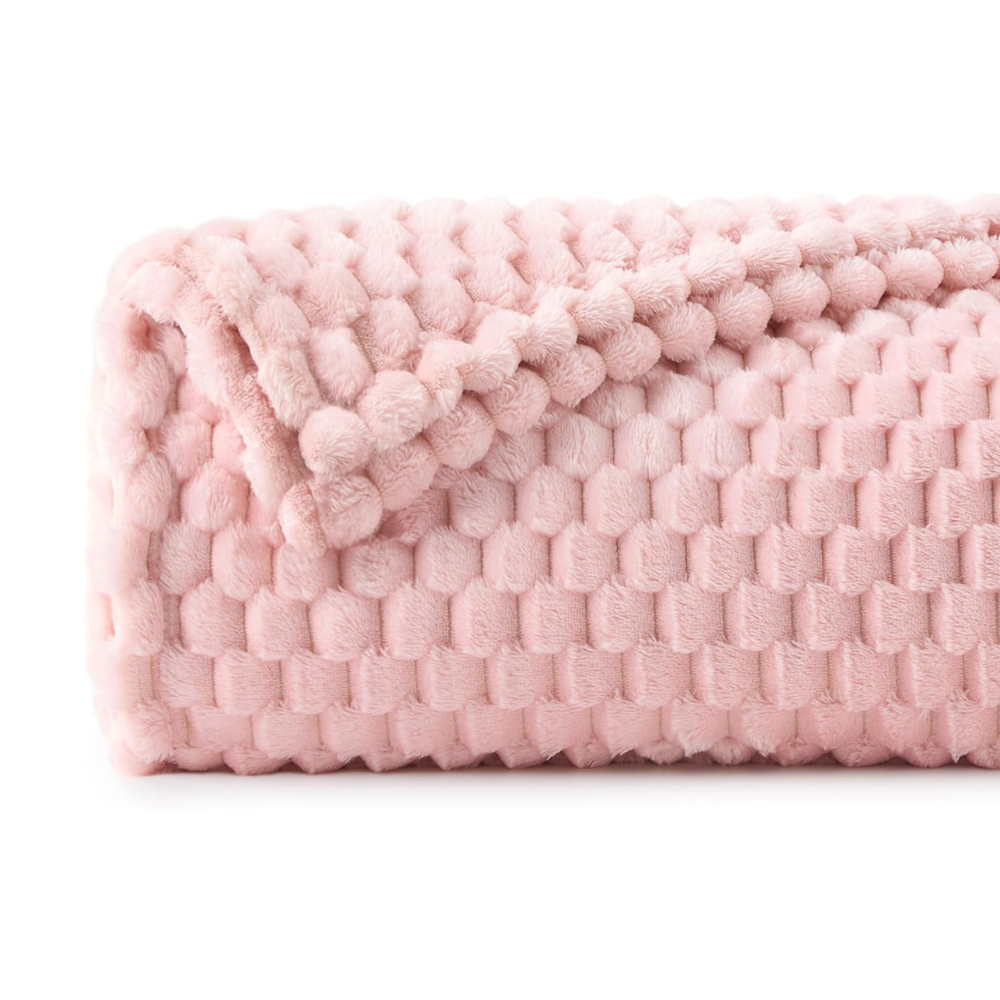 3D Textured Soft Fleece Blanket for Home Decor, Couch, and Bed