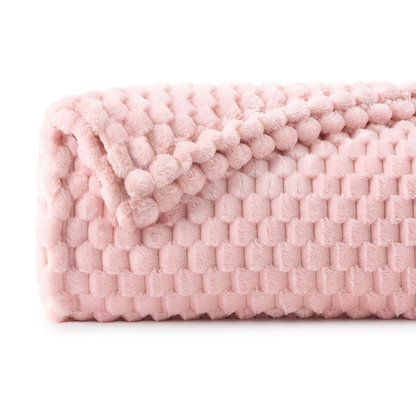 3D Textured Soft Fleece Blanket for Home Decor, Couch, and Bed