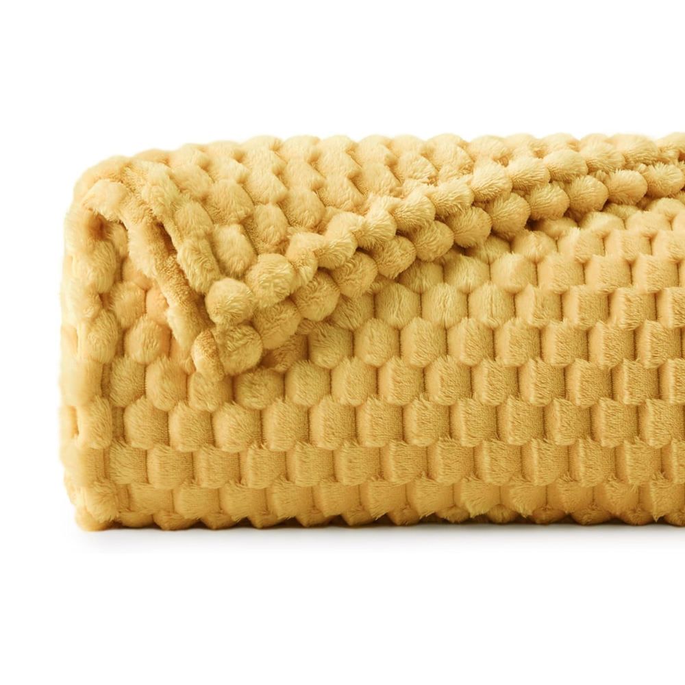 3D Textured Soft Fleece Blanket for Home Decor, Couch, and Bed