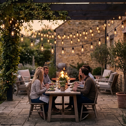 Remote-Controlled Solar Fairy Lights with USB Charging for Outdoor Spaces