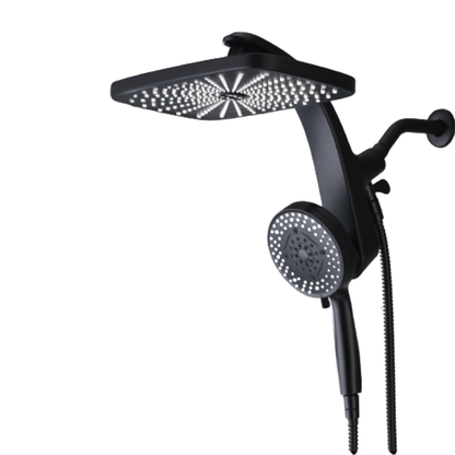 10-Function Handheld Shower with Square Rainfall System, 2.5 GPM