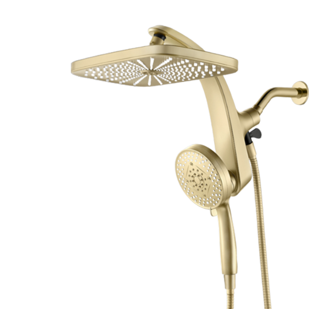10-Function Handheld Shower with Square Rainfall System, 2.5 GPM