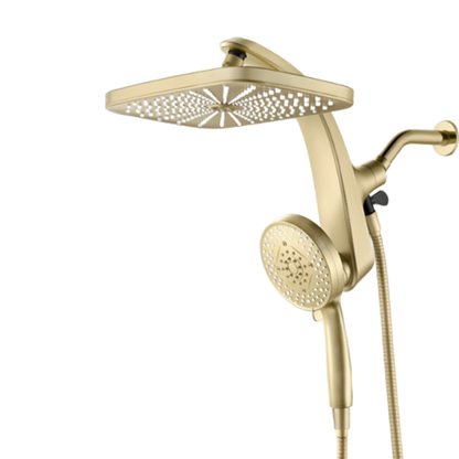 10-Function Handheld Shower with Square Rainfall System, 2.5 GPM