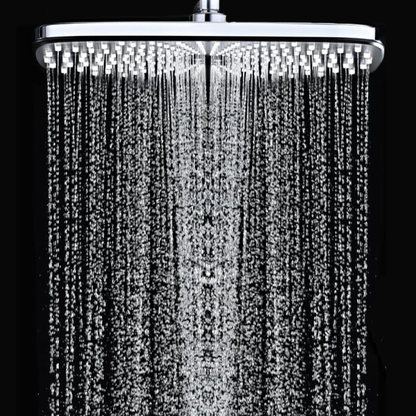 10-Function Handheld Shower with Square Rainfall System, 2.5 GPM