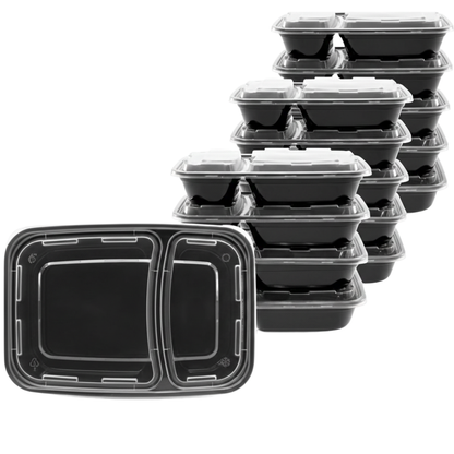 Meal Prep Containers with Snap-On Lids – Stackable Food Storage