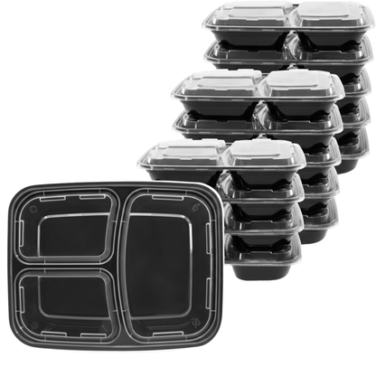 Meal Prep Containers with Snap-On Lids – Stackable Food Storage