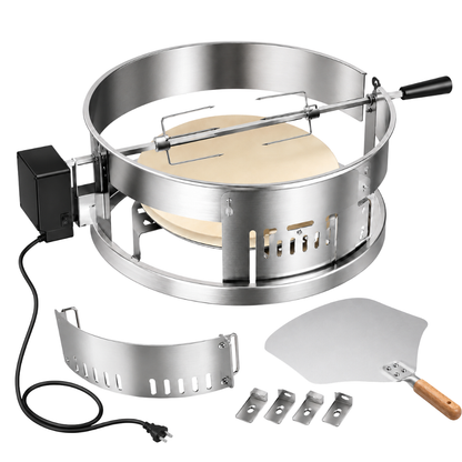 Pizza Kit for 18-Inch Kettle Grills – Stainless Steel Rotisserie