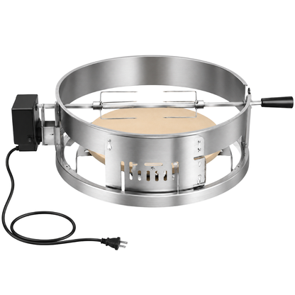 Pizza Kit for 18-Inch Kettle Grills – Stainless Steel Rotisserie