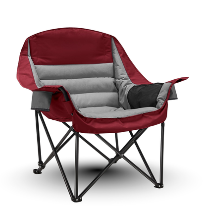 Camping Chair with Alloy Frame, Foldable Design and Storage Pockets