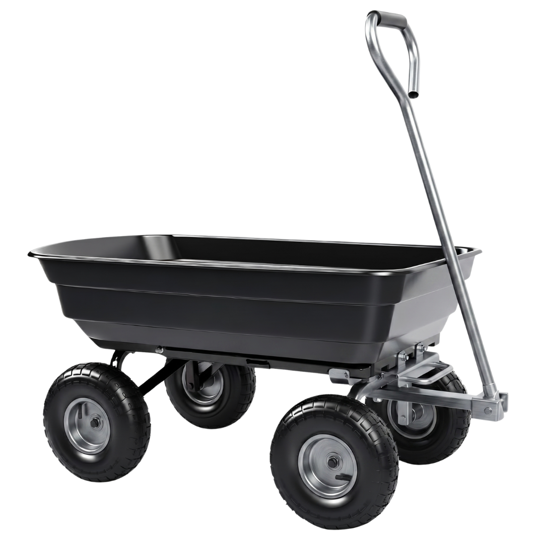 Utility Cart with Steel Frame – 600 lb Capacity for Garden and Yard