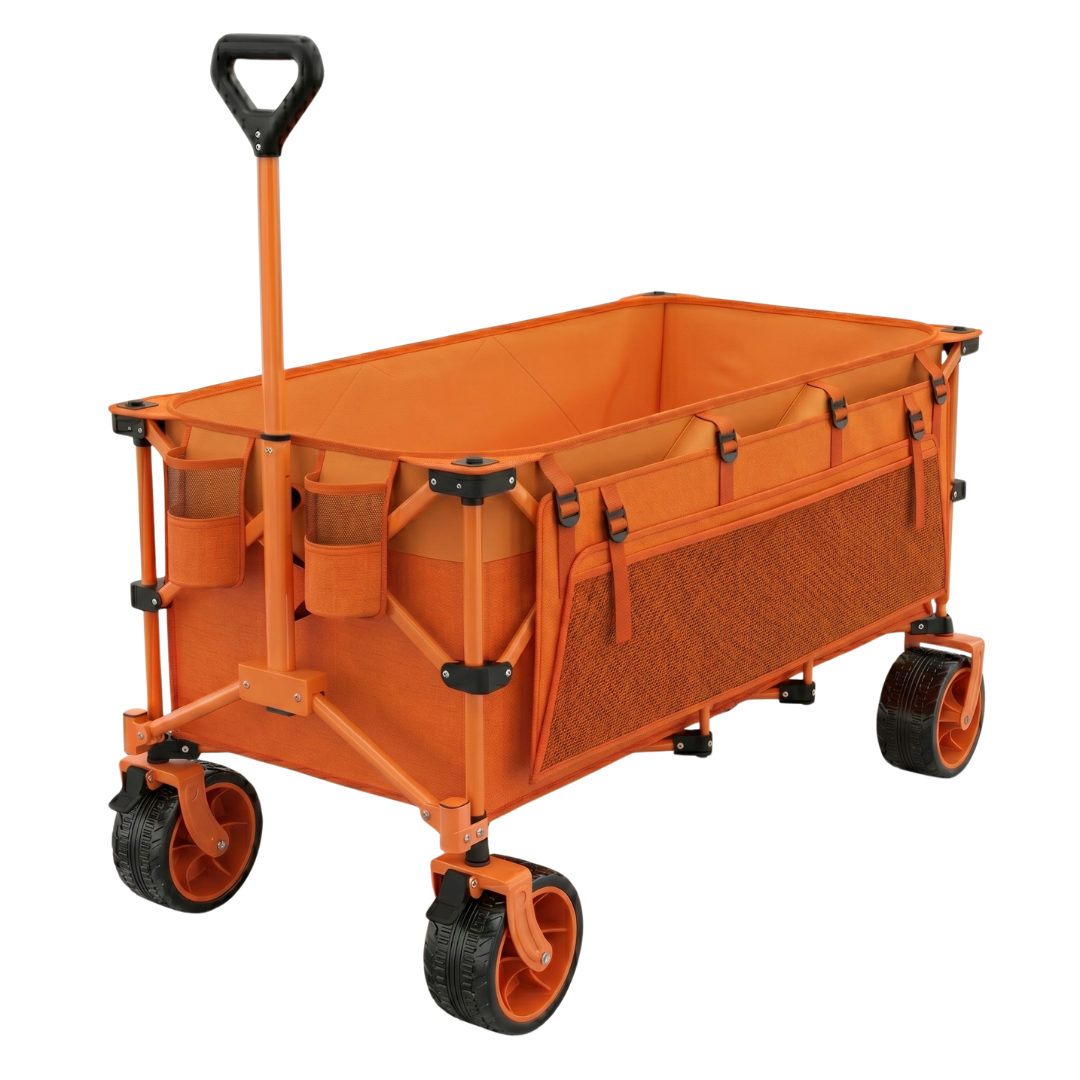 Folding Storage Cart with Steel Frame – 560 lb Load Capacity