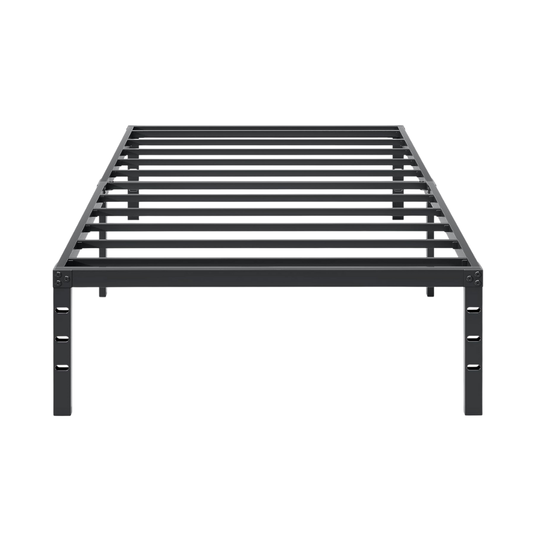18-Inch Tall Steel Bed Frame with Storage Space Underneath