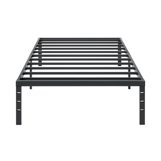 18-Inch Tall Steel Bed Frame with Storage Space Underneath