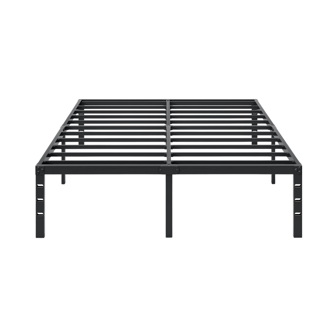 18-Inch Tall Steel Bed Frame with Storage Space Underneath