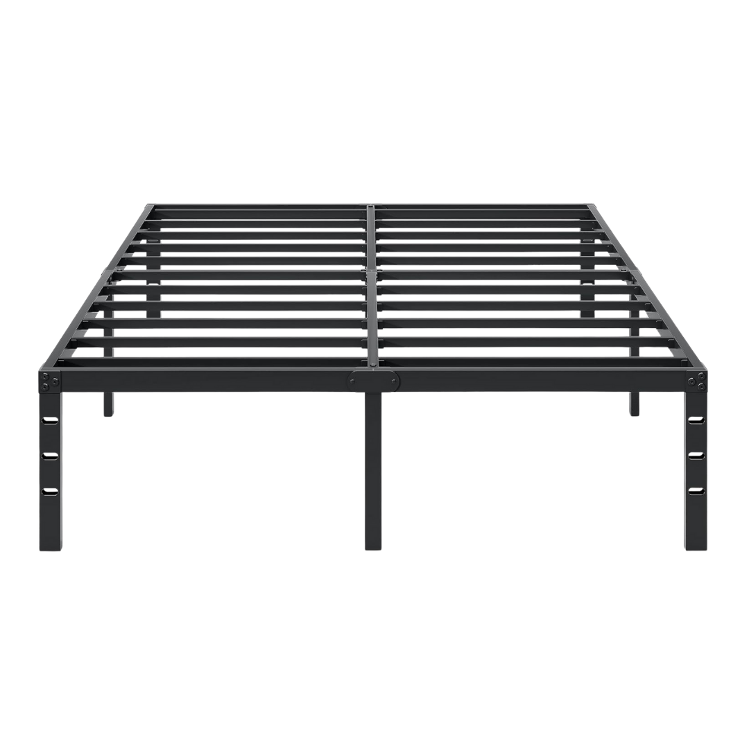 18-Inch Tall Steel Bed Frame with Storage Space Underneath