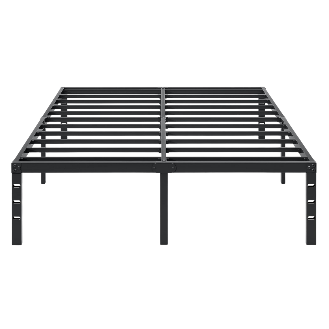 18-Inch Tall Steel Bed Frame with Storage Space Underneath