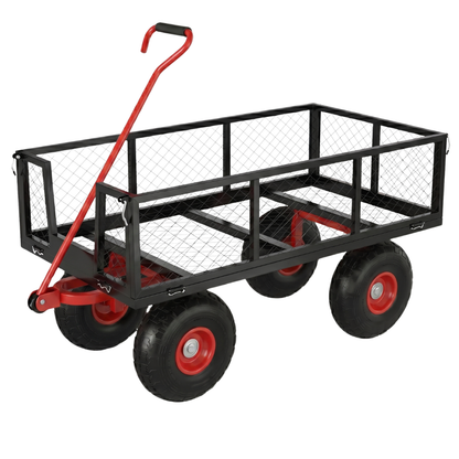Heavy-Duty Cart with Removable Mesh Sides – 500 lb Load Capacity