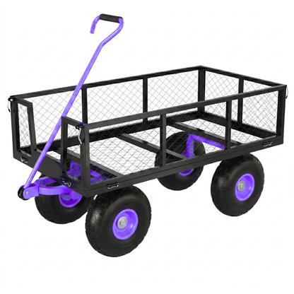 Heavy-Duty Cart with Removable Mesh Sides – 500 lb Load Capacity