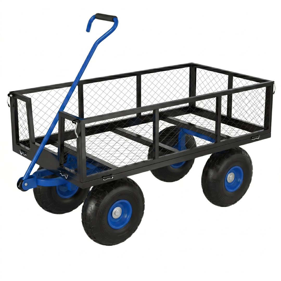 Heavy-Duty Cart with Removable Mesh Sides – 500 lb Load Capacity