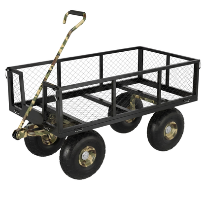 Heavy-Duty Cart with Removable Mesh Sides – 500 lb Load Capacity