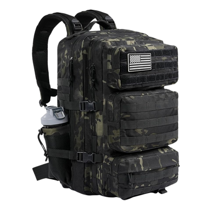 Military Style Backpack with MOLLE System and Various Pockets