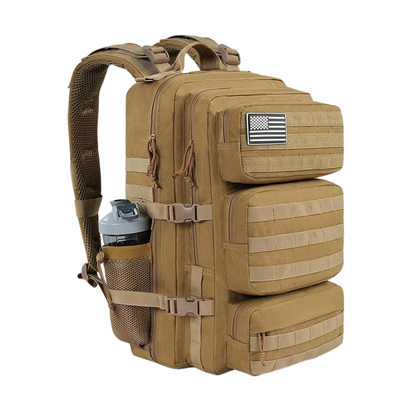 Military Style Backpack with MOLLE System and Various Pockets