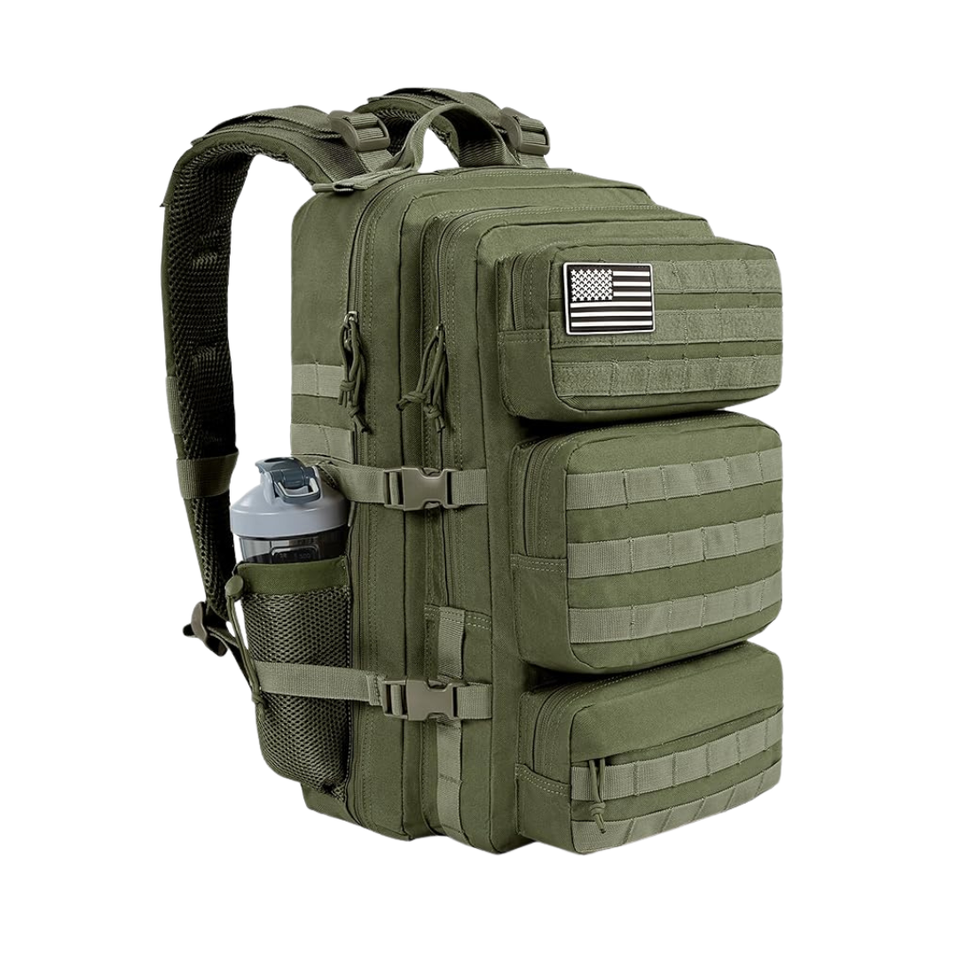 Military Style Backpack with MOLLE System and Various Pockets