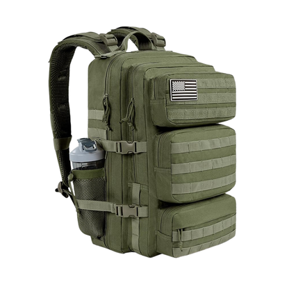 Military Style Backpack with MOLLE System and Various Pockets