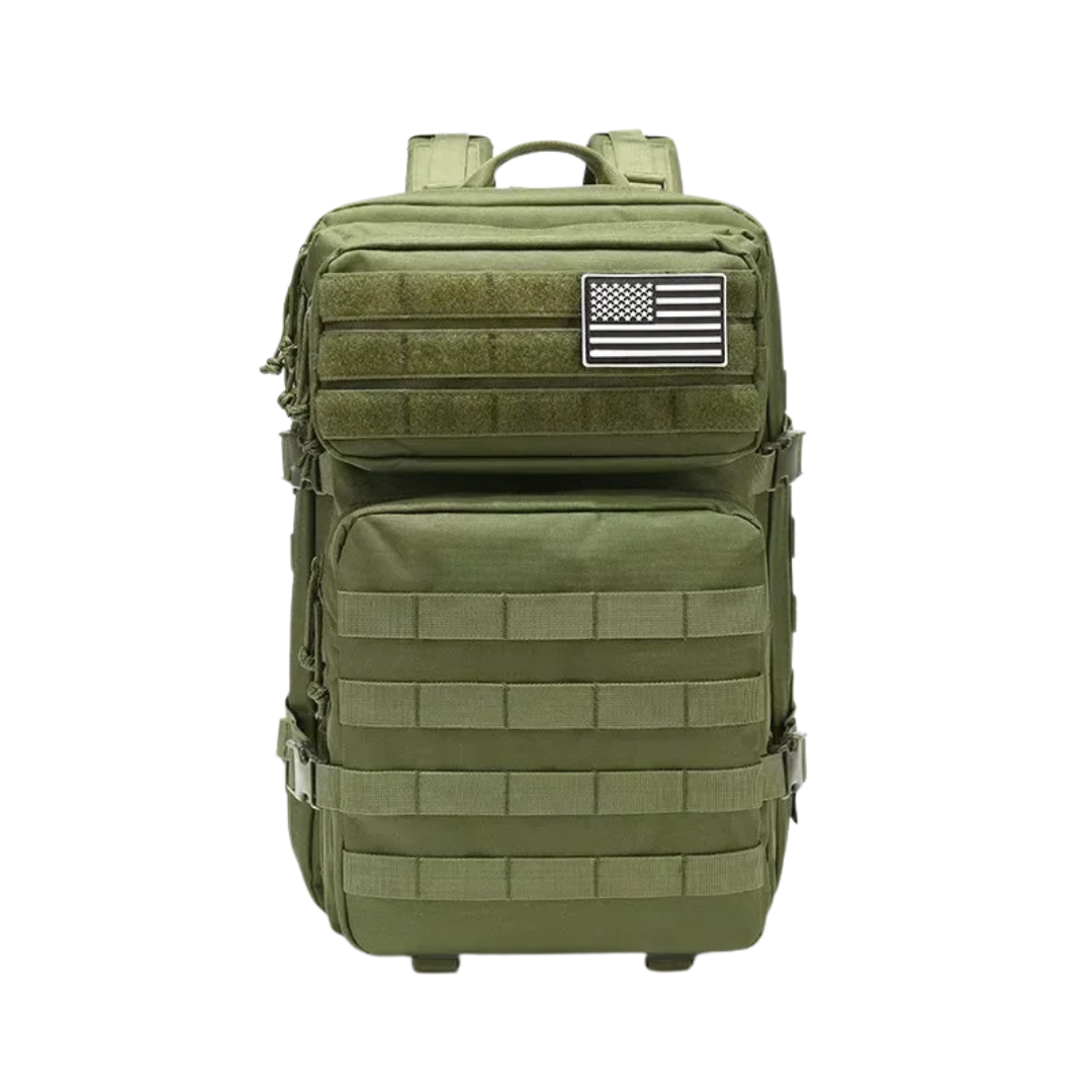 Military Style Backpack with MOLLE System and Various Pockets