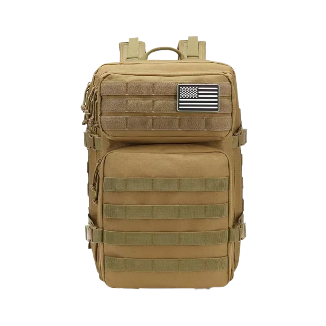 Military Style Backpack with MOLLE System and Various Pockets