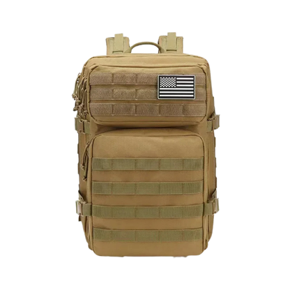 Military Style Backpack with MOLLE System and Various Pockets