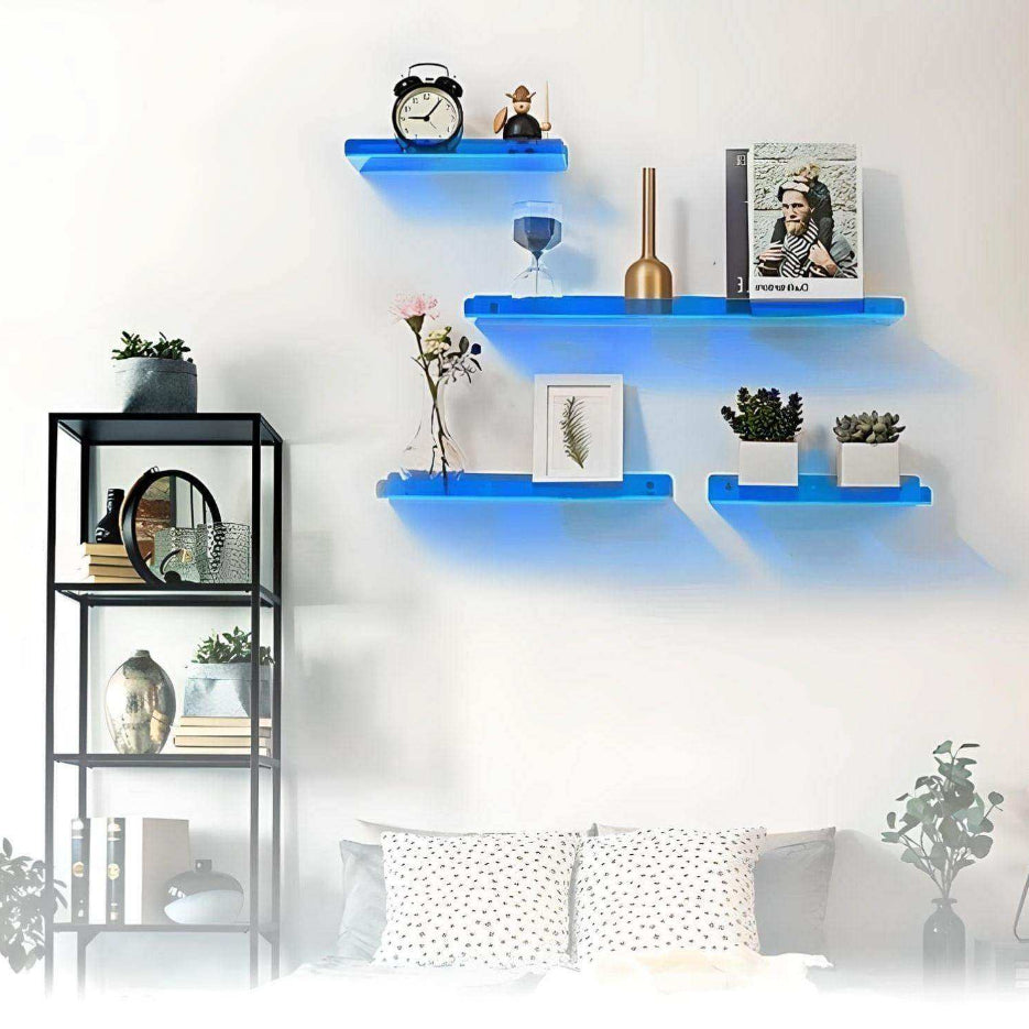 Sleek Wall-Mounted Shelf for Stylish Organization - Clear Acrylic