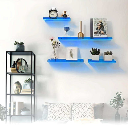 Sleek Wall-Mounted Shelf for Stylish Organization - Clear Acrylic