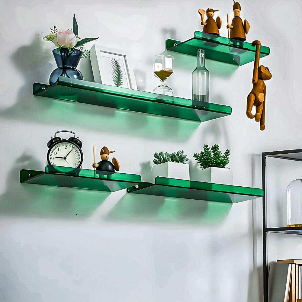Sleek Wall-Mounted Shelf for Stylish Organization - Clear Acrylic