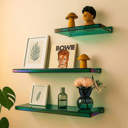 Sleek Wall-Mounted Shelf for Stylish Organization - Clear Acrylic