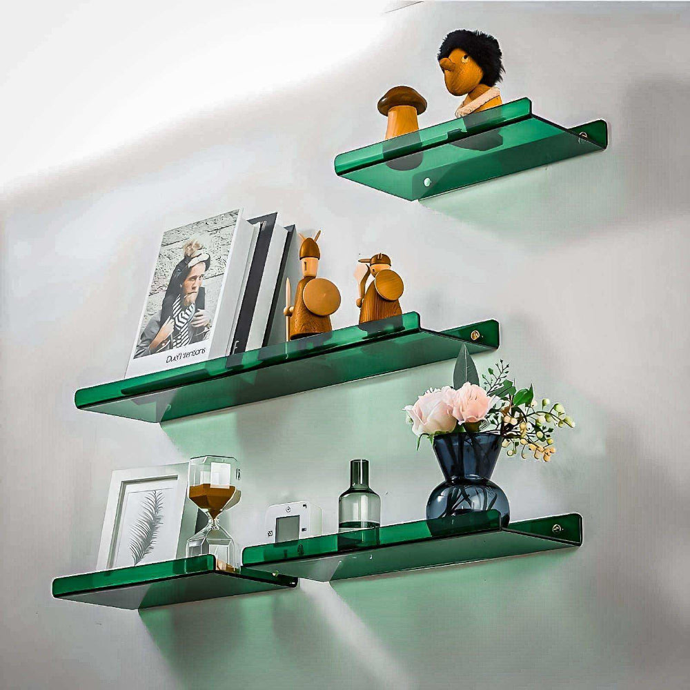 Sleek Wall-Mounted Shelf for Stylish Organization - Clear Acrylic