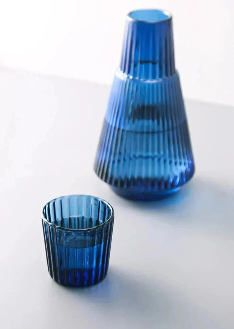Chic Borosilicate Glass Carafe and Tumbler Set