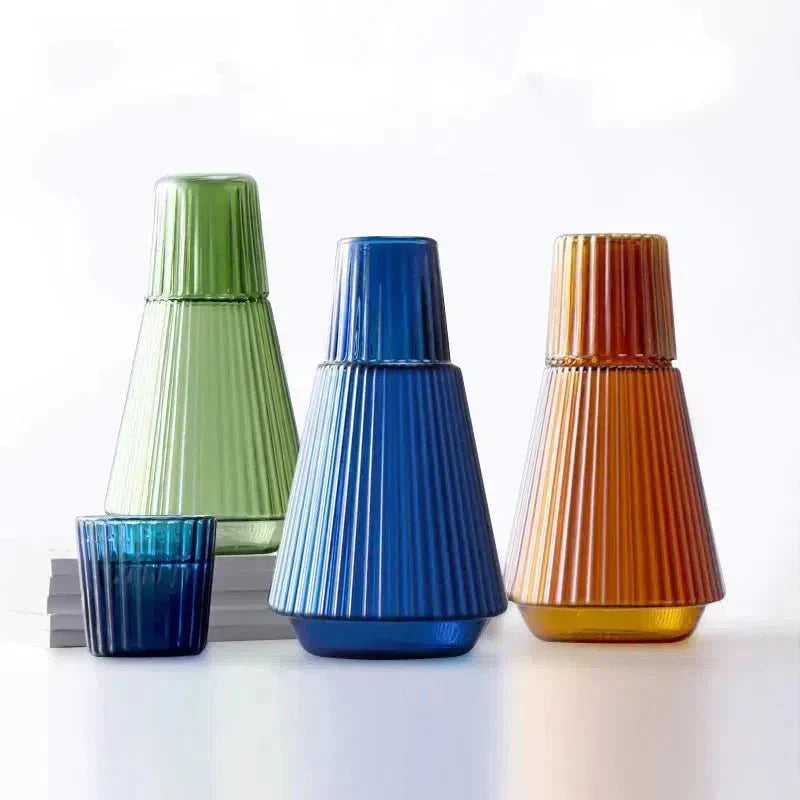 Chic Borosilicate Glass Carafe and Tumbler Set