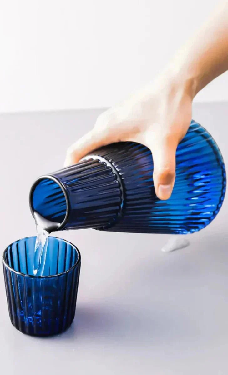 Chic Borosilicate Glass Carafe and Tumbler Set