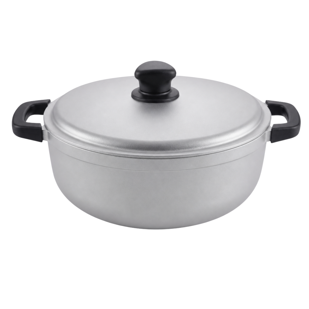 Aluminum Cooking Pot with Lid for Rice, Soups, and Stews