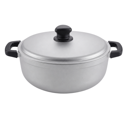 Aluminum Cooking Pot with Lid for Rice, Soups, and Stews
