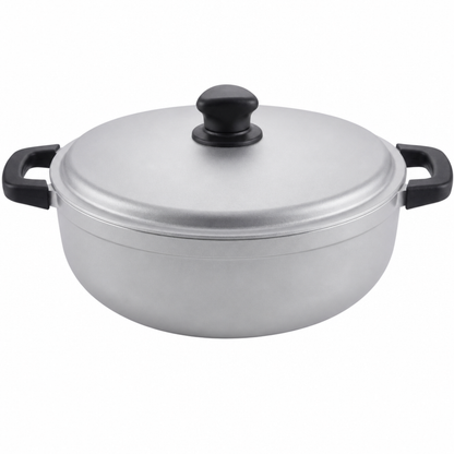 Aluminum Cooking Pot with Lid for Rice, Soups, and Stews