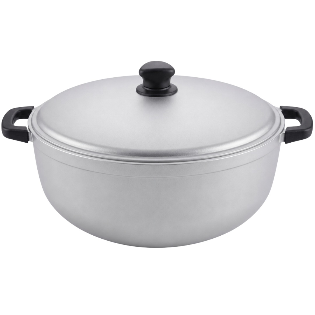 Aluminum Cooking Pot with Lid for Rice, Soups, and Stews