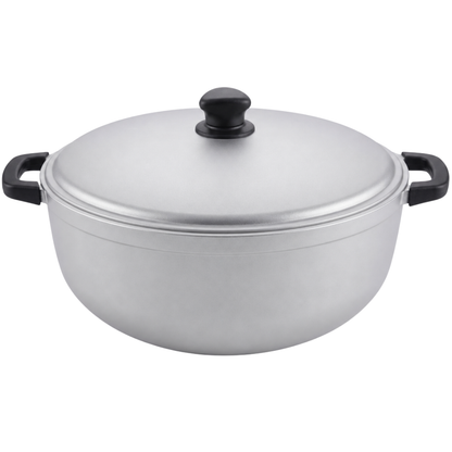 Aluminum Cooking Pot with Lid for Rice, Soups, and Stews