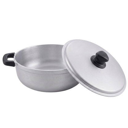 Aluminum Cooking Pot with Lid for Rice, Soups, and Stews